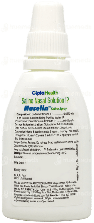 Naselin Saline Spray 20Ml
